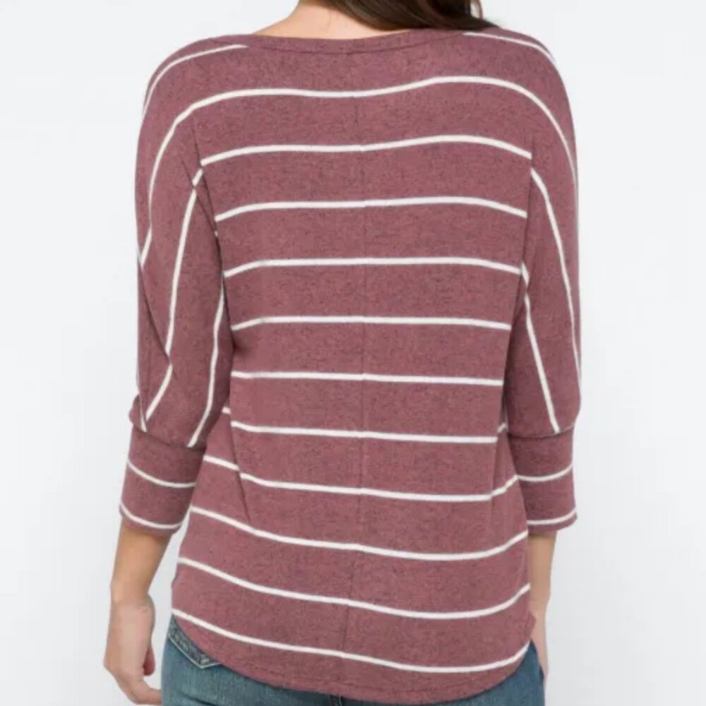 Corinna Brushed Batwing Dolman Knit Top